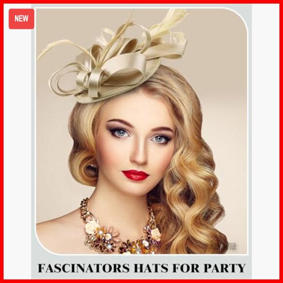 6 Pack Vintage Derby Fascinator Hats Mesh Feather Hair Clip Tea Party main image 5